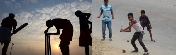 Cricket match played with stumps, without stumps