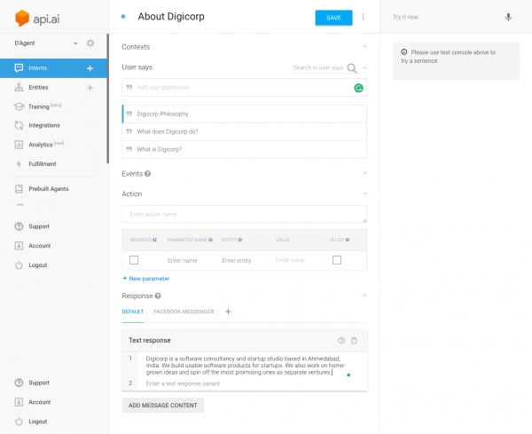 Building Facebook Messenger Chatbot Step 10- Digicorp